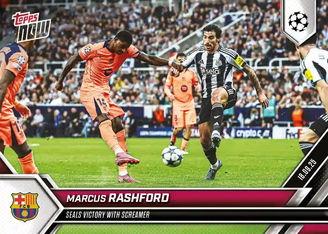 Topps Now - UEFA Champions League 2025-26 - Marcus Rashford - Card #021