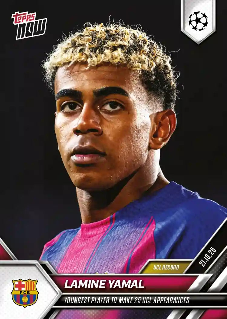 Lamine Yamal - 2025-26 UCL Topps NOW - Card 33 - World Trading Cards - OFERTA HASTA EL 04/11/2025