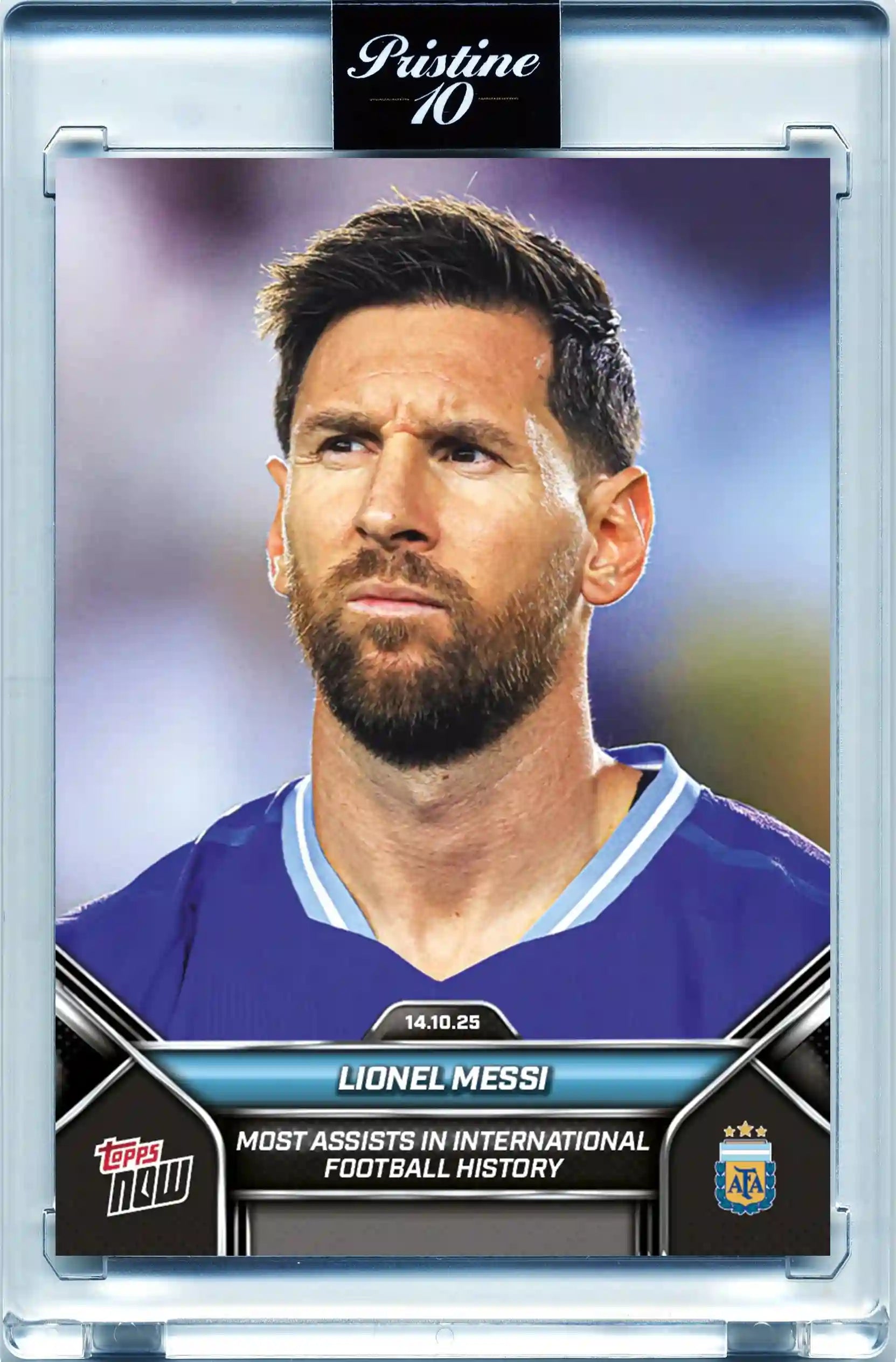 Lionel Messi - 2024-25 Argentina Topps NOW - Card 003 - Pristine 10 - WTC - OFERTA HASTA EL 28/10/2025
