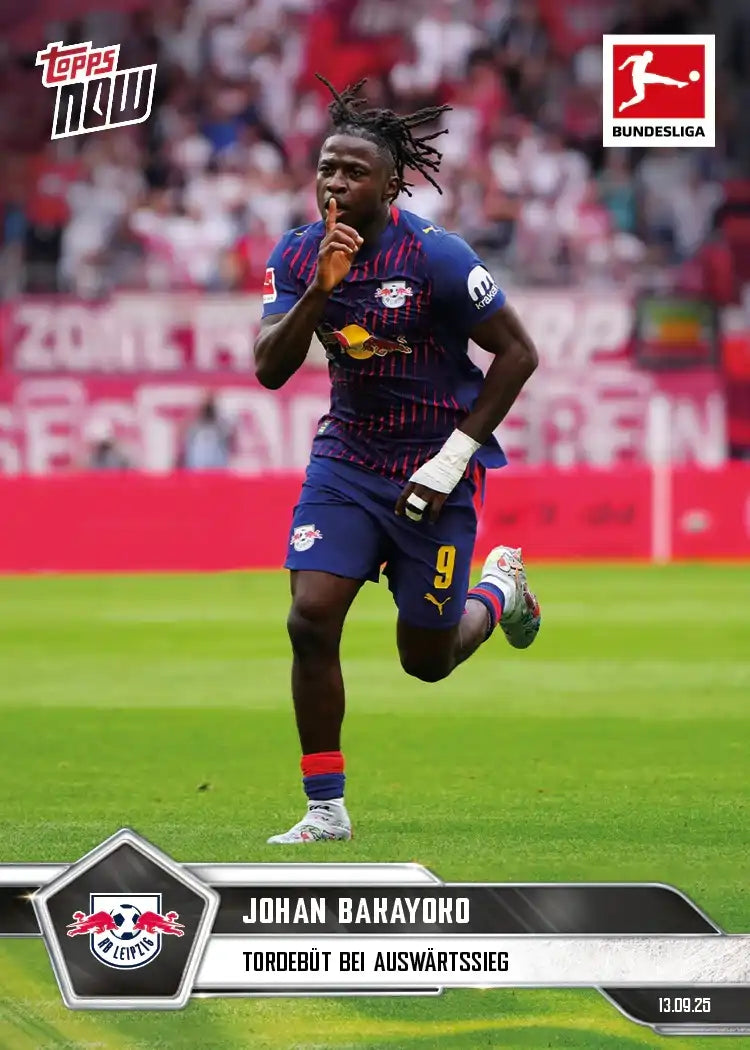 Bundesliga Topps NOW-2025-26-Topps-Cromo-Trading Card-Johan Bakayoko-Leipzig-#018