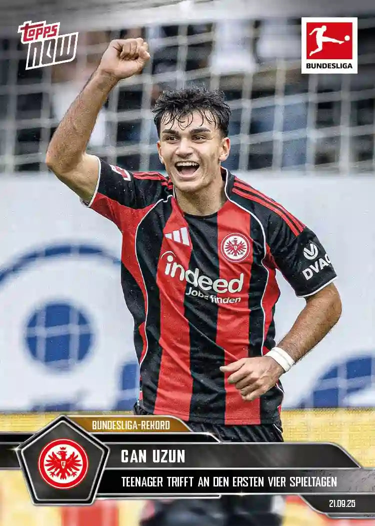 Bundesliga Topps NOW-2025-26-Topps-Cromo-Trading Card-Can Uzun-Eintracht Frankfurt-#029