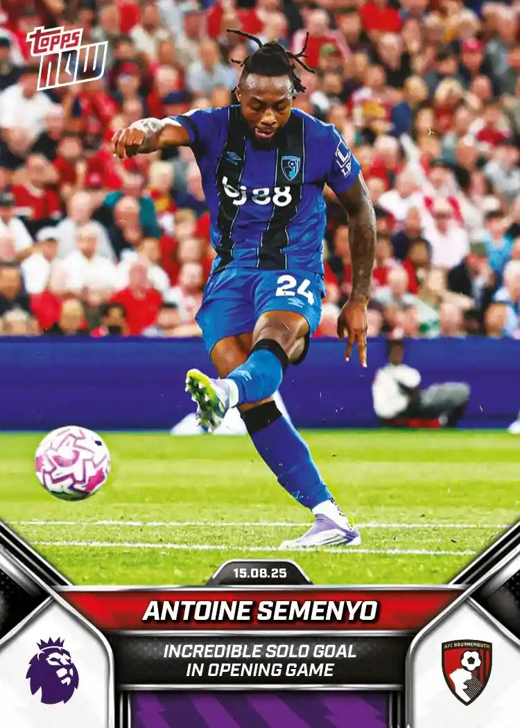 Premier League Topps Now-2025-26-Topps-Cromo-Trading Card-Antonie Semenyo-Bournemouth`s-#003