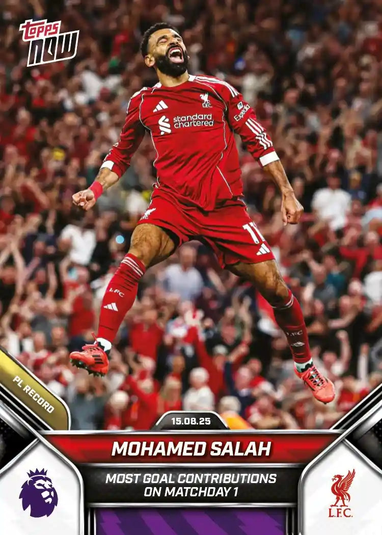 Premier League Topps Now-2025-26-Topps-Cromo-Trading Card-Mohamed Salad-Liverpool-#005