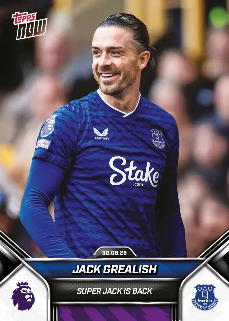 Premier League Topps Now-2025-26-Topps-Cromo-Trading Card-Jack Grealish-Wolverhampton-#012