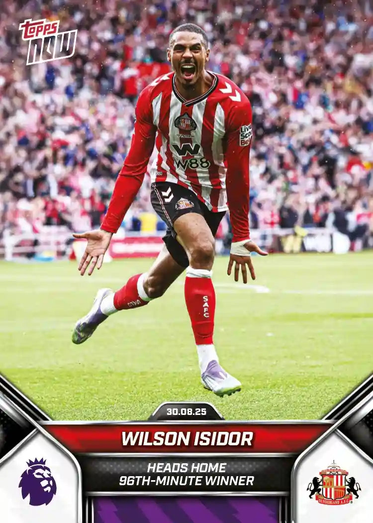 Premier League Topps Now-2025-26-Topps-Cromo-Trading Card-Wilson Isidor-Sunderland-#013