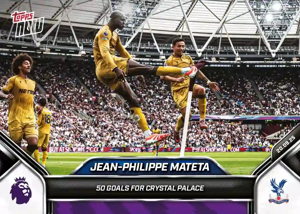 Premier League Topps Now-2025-26-Topps-Cromo-Trading Card-Jean Philippe Mateta-Crystal Palace-#022