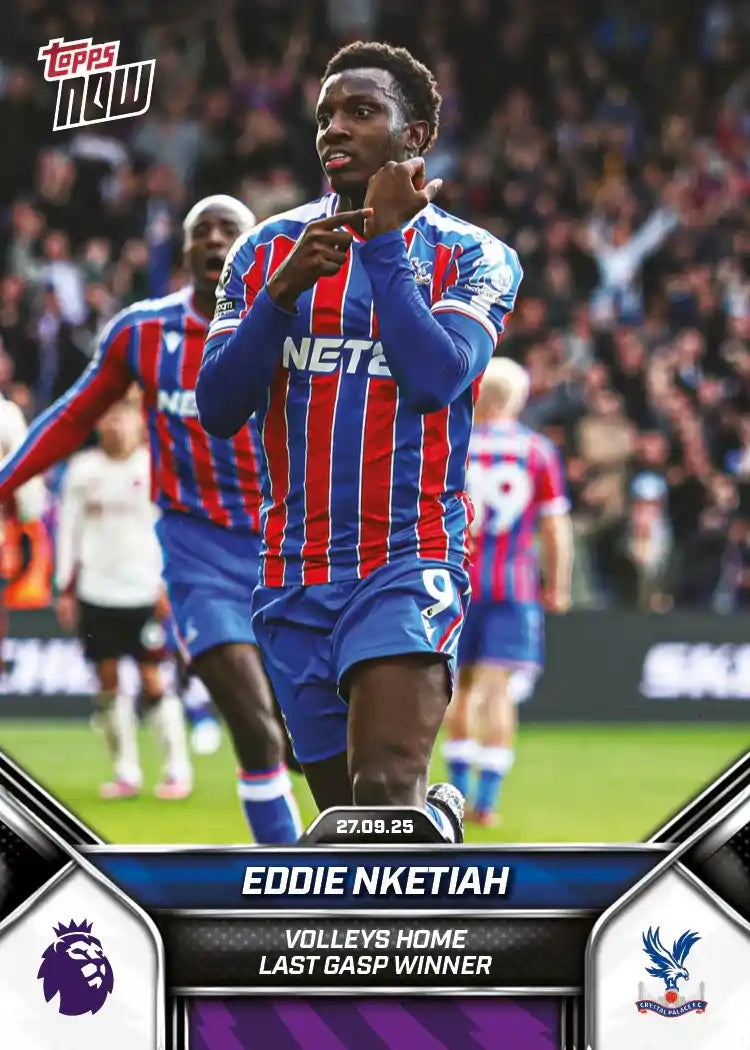 Premier League Topps Now-2025-26-Topps-Cromo-Trading Card-Eddie Nketiah-Crystal Palace-#026