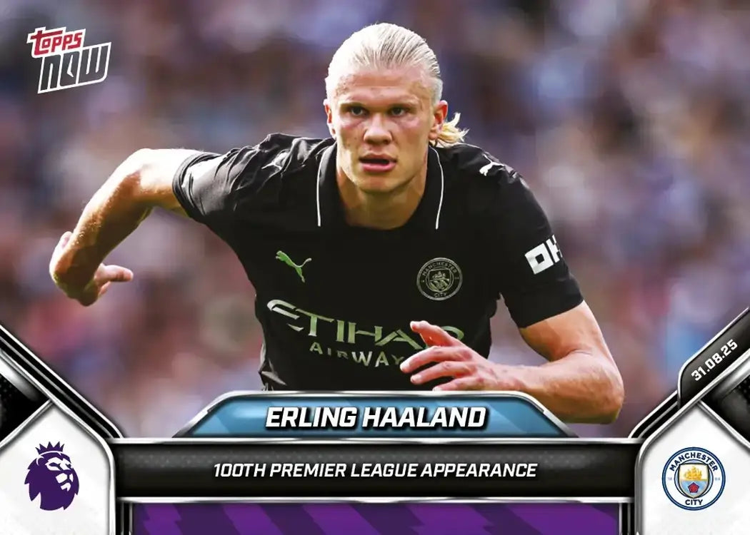 Premier League Topps Now-2025-26-Topps-Cromo-Trading Card-Erling Haaland-Manchester City-#015