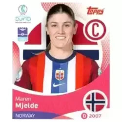 Cromo Trading Card Fútbol-Maren Mjelde-Norway-Topps Uefa Women's Euro 2025-#046-Basico