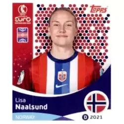 Cromo Trading Card Fútbol-Lisa Naalsund-Norway-Topps Uefa Women's Euro 2025-#054-Basico
