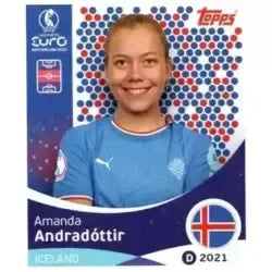 Cromo Trading Card Fútbol-Amanda Andradottir-Iceland-Topps Uefa Women's Euro 2025-#072-Basico