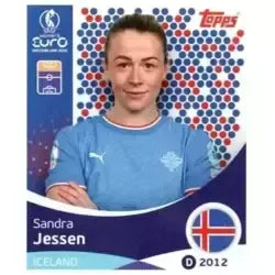 Cromo Trading Card Fútbol-Sandra Jessen-Iceland-Topps Uefa Women's Euro 2025-#073-Basico