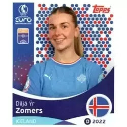 Cromo Trading Card Fútbol-Dilja Yr Zomers-Iceland-Topps Uefa Women's Euro 2025-#075-Basico