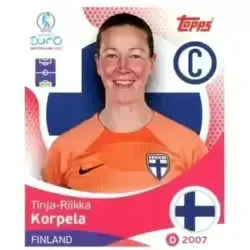 Cromo Trading Card Fútbol-Tinja-Riikka Korpela-Finland-Topps Uefa Women's Euro 2025-#078-Basico