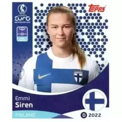 Cromo Trading Card Fútbol-Emmi Siren-Finland-Topps Uefa Women's Euro 2025-#083-Basico