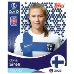Cromo Trading Card Fútbol-Oona Siren-Finland-Topps Uefa Women's Euro 2025-#088-Basico