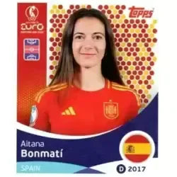 Cromo Trading Card Fútbol-Aitana Bonmati-Spain-Topps Uefa Women's Euro 2025-#101-Basico