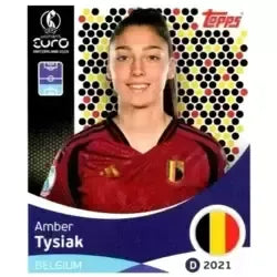Cromo Trading Card Fútbol-Amber Tysiak-Belgium-Topps Uefa Women's Euro 2025-#130-Basico