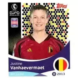 Cromo Trading Card Fútbol-Justine Vanhaevermaet-Belgium-Topps Uefa Women's Euro 2025-#137-Basico