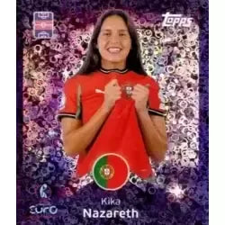 Cromo Trading Card Fútbol-Kika Nazareth-Shining Stars-Topps Uefa Women's Euro 2025-#168-foil
