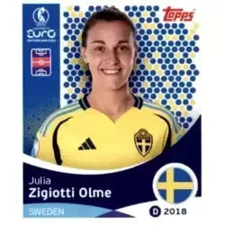 Cromo Trading Card Fútbol-Julia Zigiotti Olme-Sweden-Topps Uefa Women's Euro 2025-#230-Basico