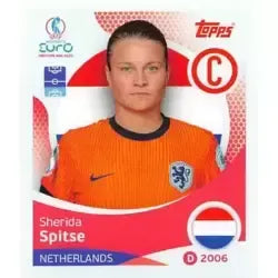 Cromo Trading Card Fútbol-Sherida Spitse-Netherlands-Topps Uefa Women's Euro 2025-#286-Basico