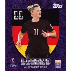 Cromo Trading Card Fútbol-Alexandra Popp-Legends-Topps Uefa Women's Euro 2025-#301-foil