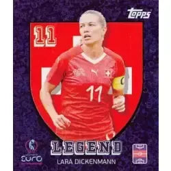 Cromo Trading Card Fútbol-Lara Dickenmann-Legends-Topps Uefa Women's Euro 2025-#308-foil