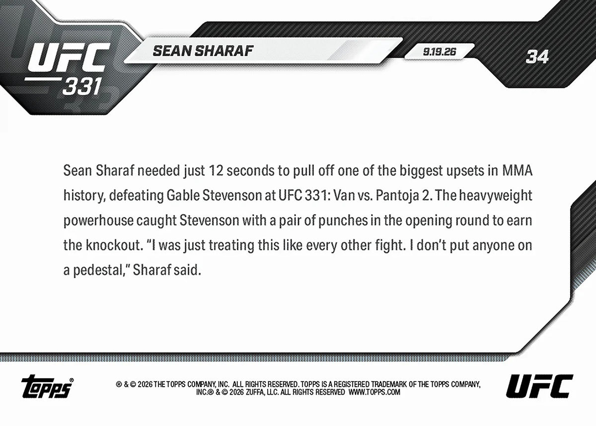 2026 | Topps | Now | UFC | #030 | Yadong Song | Base