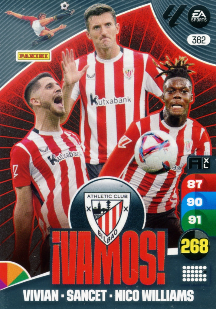 Panini Adrenalyn XL La Liga 2024/2025 - #362 - ¡VAMOS! - Athletic Club - 1ª Edición, Cromo RAW"