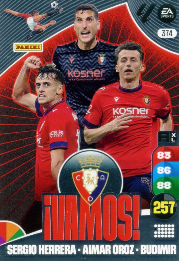 Panini Adrenalyn XL La Liga 2024/2025 - #374 - ¡VAMOS! - Osasuna - 1ª Edición, Cromo RAW