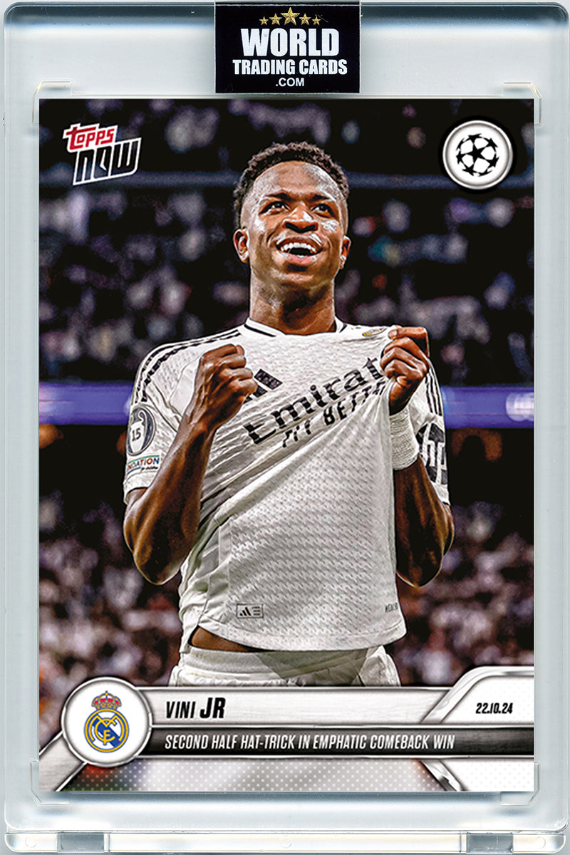 Vinicius Jr. - 2024 - Topps Now UCL - Real Madrid - HAT-TRICK - #025 - World Trading Cards - Football Card - Pristine 10 Stickers