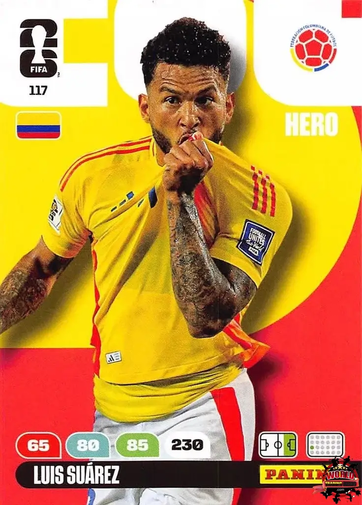 Trading Card Soccer-Luis Suarez -Colombia-Panini Adrenalyn XL Fifa