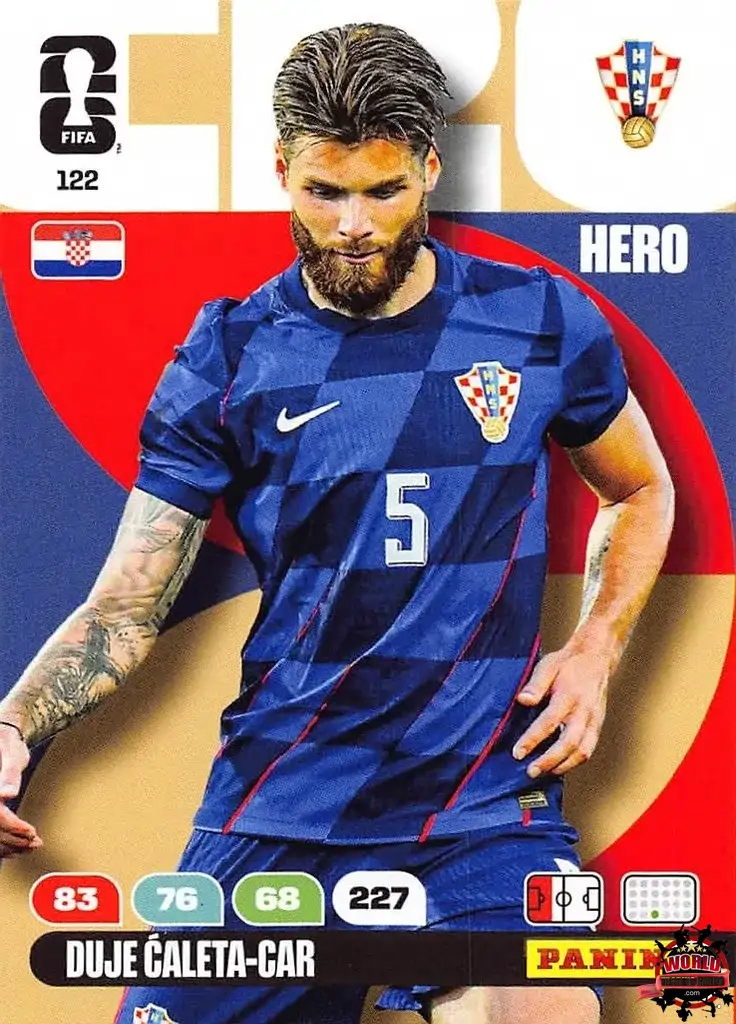 #122|Panini|Adrenlyn XL|FIFA World Cup|2026|Duje Caleta-Car|BASICO