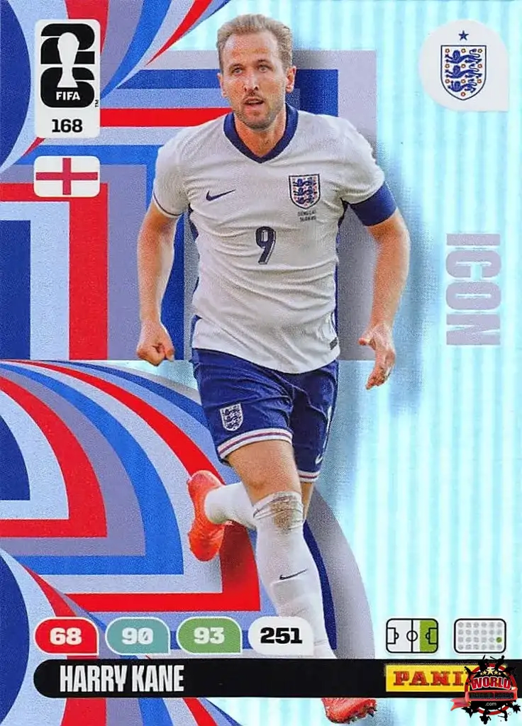 #168|Panini|Adrenlyn XL|FIFA World Cup|2026|Harry Kane - Icon|BASICO