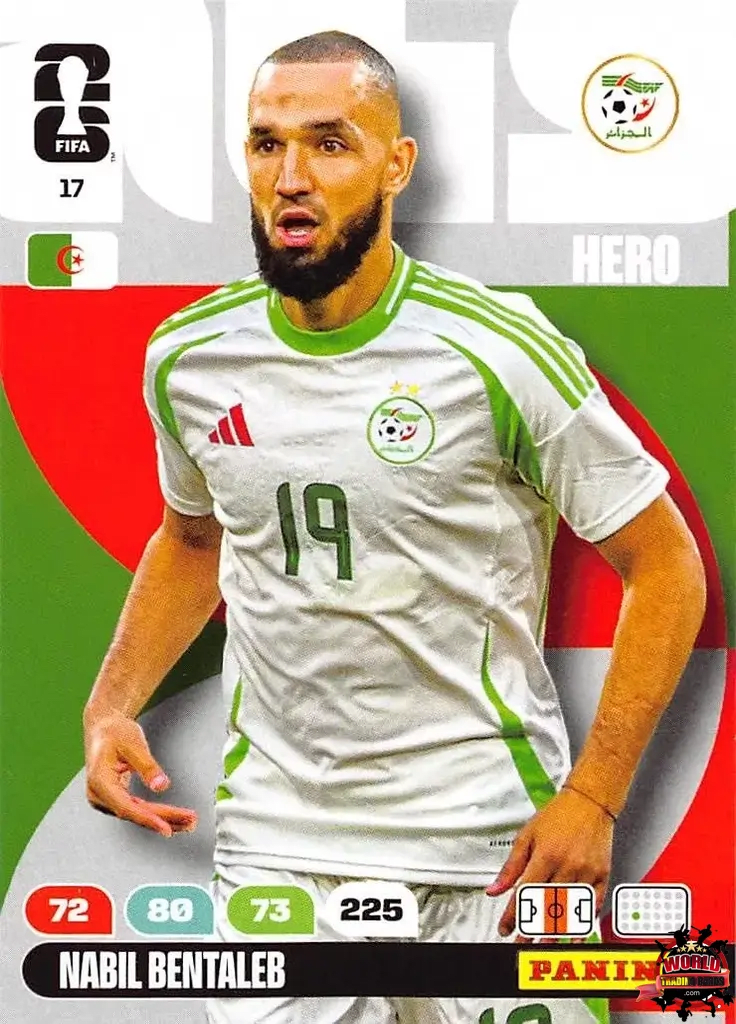 #017|Panini|Adrenlyn XL|FIFA World Cup|2026|Nabil Bentaleb |BASICO