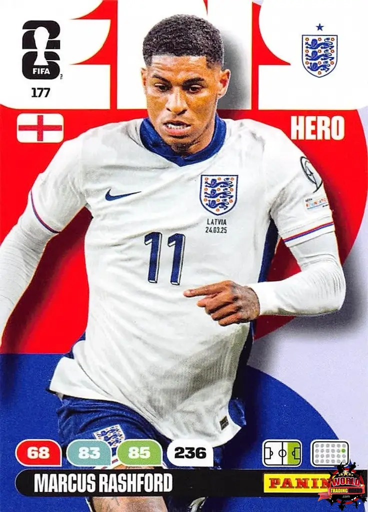 #177|Panini|Adrenlyn XL|FIFA World Cup|2026|Marcus Rashford |BASICO