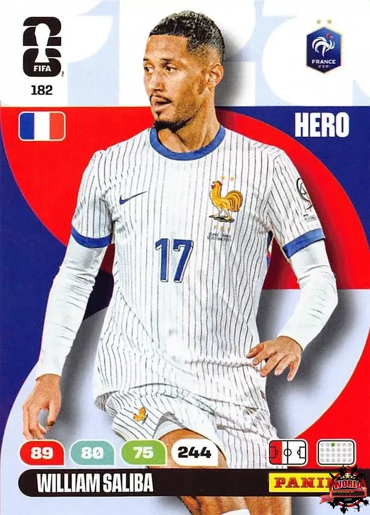 Soccer Trading Card-William Saliba-France-Panini Adrenalyn XL Fifa