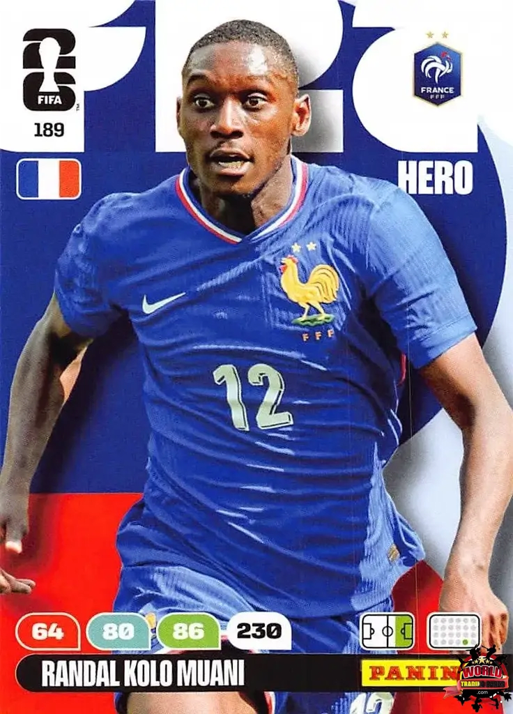 #189|Panini|Adrenlyn XL|FIFA World Cup|2026|Randal Kolo Muani |BASICO