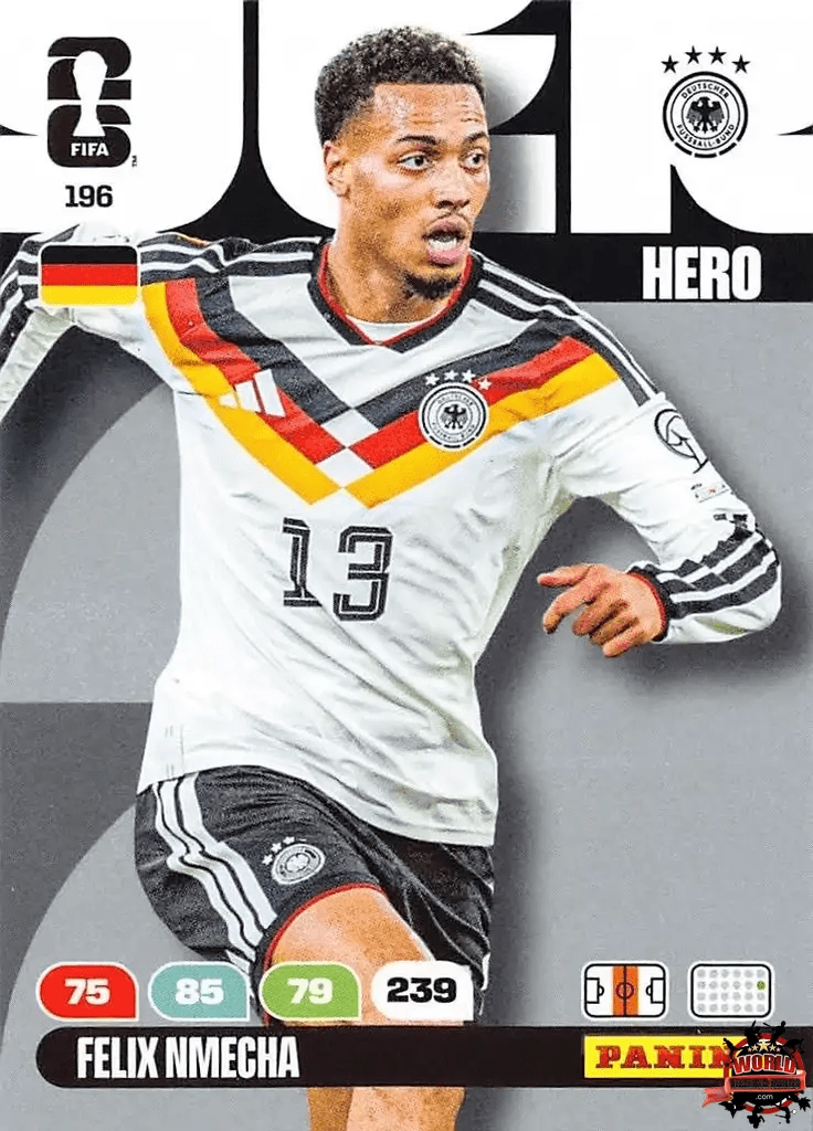 #196|Panini|Adrenlyn XL|FIFA World Cup|2026|Felix Nmecha |BASICO