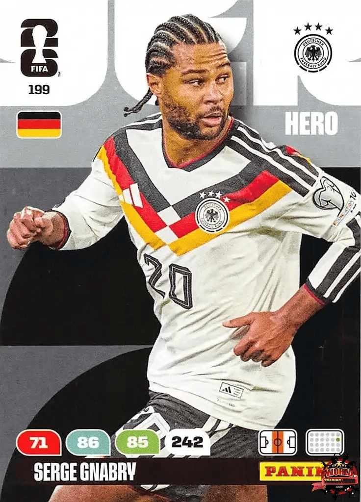 #199|Panini|Adrenlyn XL|FIFA World Cup|2026|Serge Gnabry |BASICO