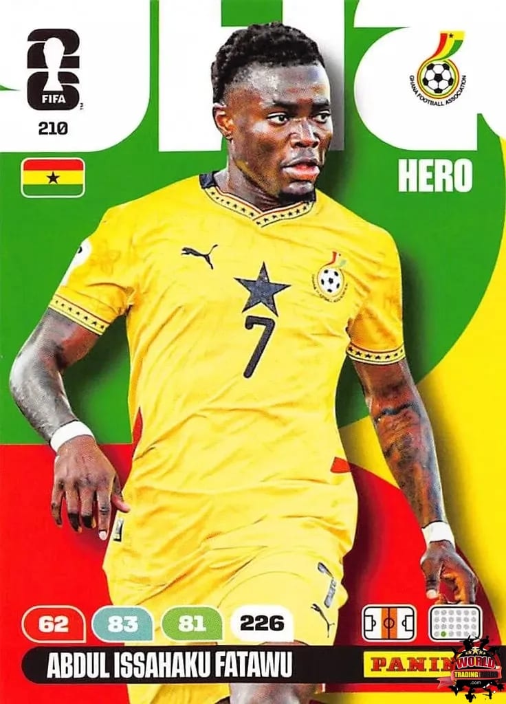 Cromo Trading Card Fútbol-Abdul Issahaku Fatawu -Ghana-Panini