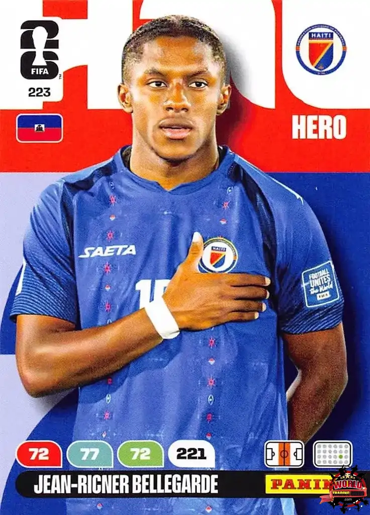 Cromo Trading Card Fútbol-Jean-Ricner Bellegarde -Haití-Panini