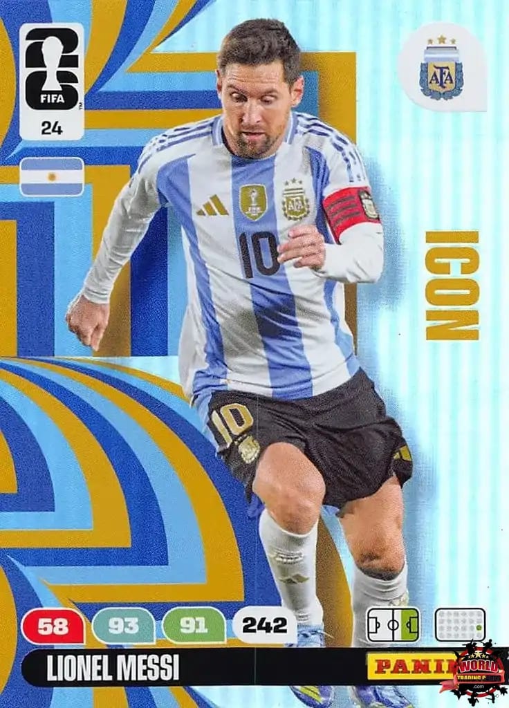 Soccer Trading Card - Lionel Messi - Icon - Argentina - Panini Adrenalyn XL Fifa World Cup 2026-24