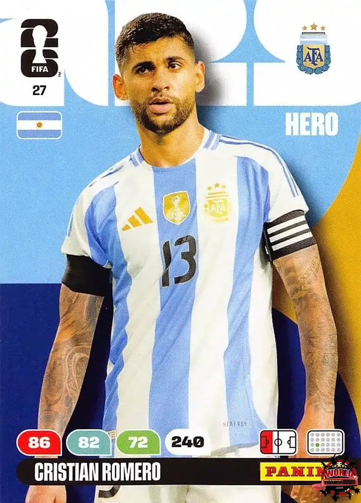 #027|Panini|Adrenlyn XL|FIFA World Cup|2026|Cristian Romero |BASICO