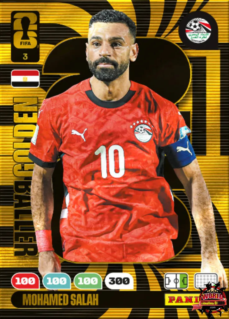 #003 | Panini | Adrenalyn XL | FIFA World Cup | 2026 | Mohamed Salah | Egipto | GOLDEN BALLER