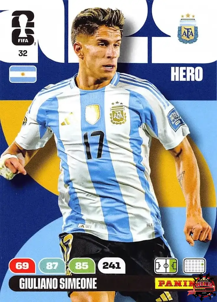 #032|Panini|Adrenlyn XL|FIFA World Cup|2026|Giuliano Simeone |BASICO