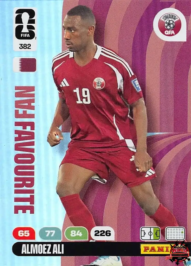 Football Trading Card-Almoez Ali - Fan Favorite-Qatar-Panini