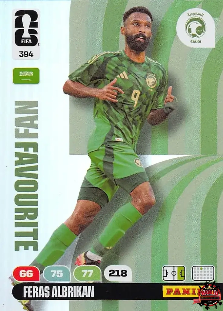 #394|Panini|Adrenlyn XL|FIFA World Cup|2026|Feras Albrikan - Fan Favourite|BASICO