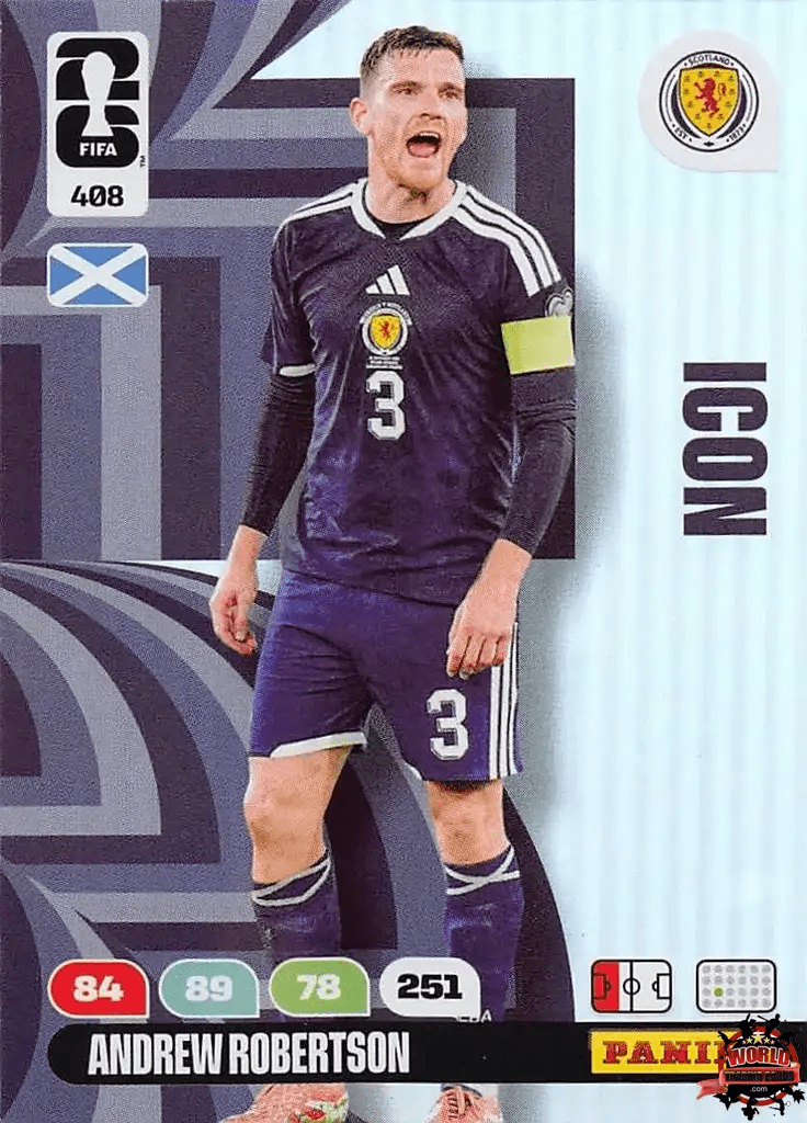 #408|Panini|Adrenlyn XL|FIFA World Cup|2026|Andrew Robertson - Icon|BASICO